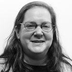 Headshot of Marina Moskowitz in black and white